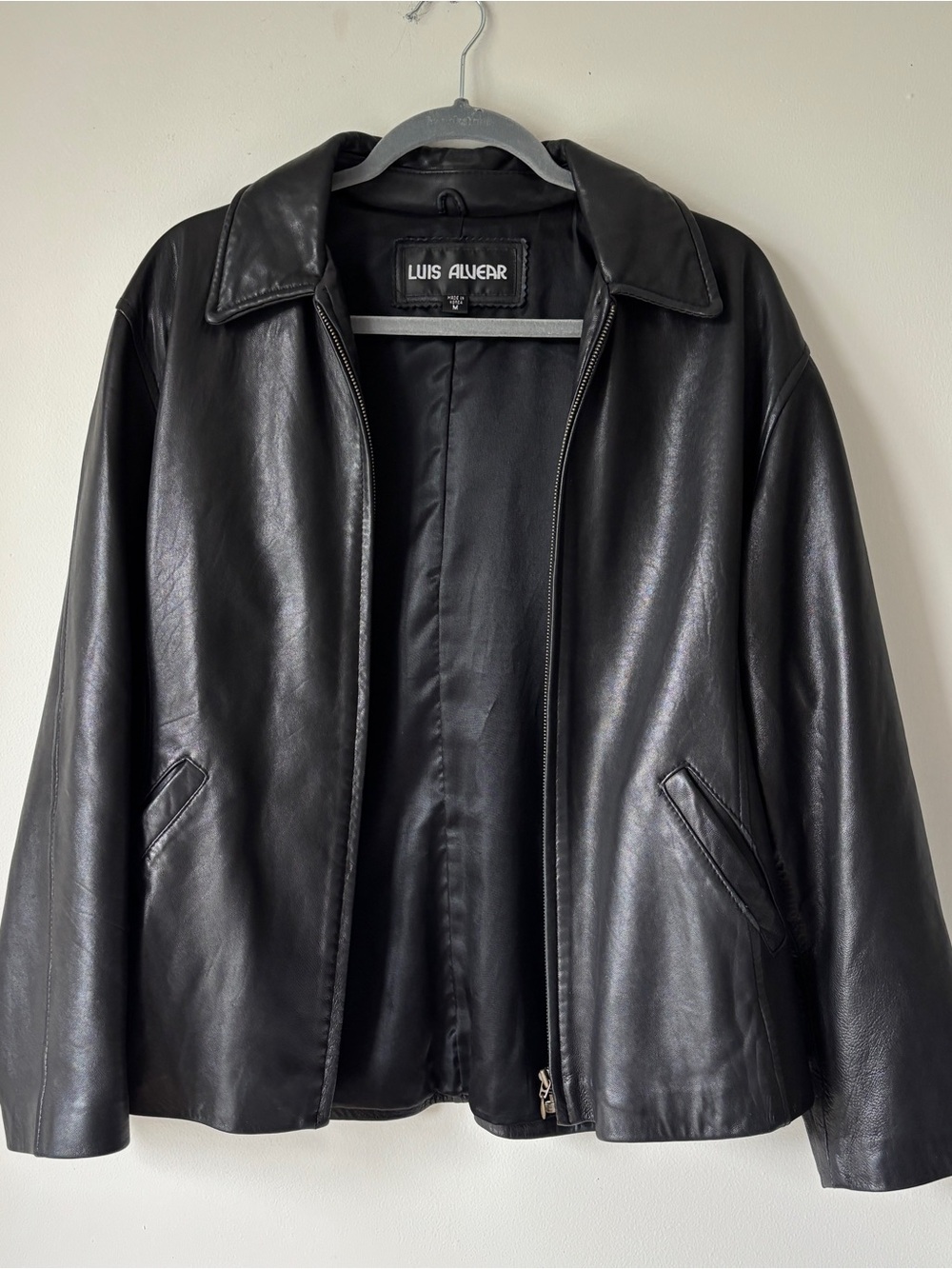 Black Leather Zip Jacket